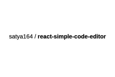 React-simple-code-editor